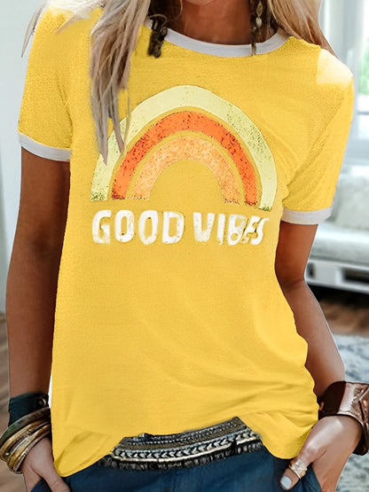 Léa – T-Shirt Good Vibes Femme
