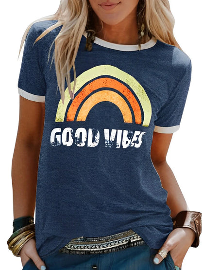 Léa – T-Shirt Good Vibes Femme