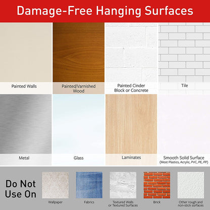 Command Hooks, 2 Self Adhesive Wall Hooks with 4 Command Strips