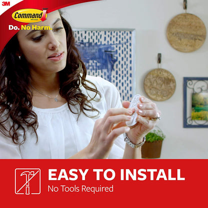 Command Hooks, 2 Self Adhesive Wall Hooks with 4 Command Strips