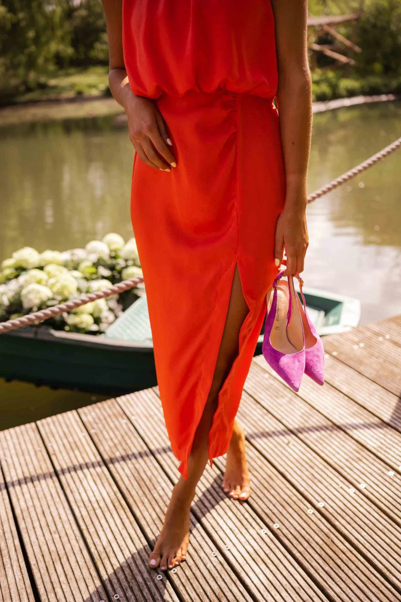 Ambrivelle - Elegantes Sommer-Zweiteiliges Set Für Damen Mit Asymmetrischem T-Shirt Und Bequosen Hosen